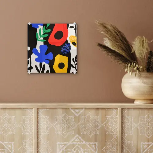 Bloemen - Bladeren - Abstract - Zwart plexiglas 5mm klein -sfeer5