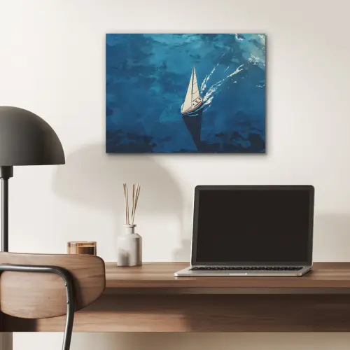 Zeilboot - Water - Abstract - Schaduw PET vilt klein -sfeer5
