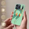 Koptelefoon - Oranje - Snoer - Minimalistisch Telefoonhoesje iPhone 17 Pro klein -sfeer3_NL