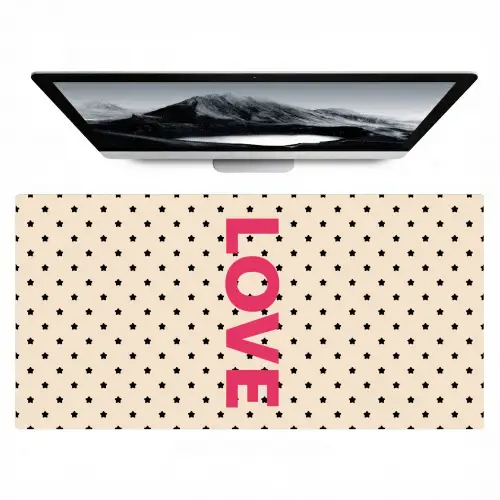 Love - Stippen - Roze Muismat XXL klein -zzz3d
