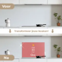 Spreuken - Every mom is a queen - Quotes - Mama keuken achterwand spatscherm klein -voor_na_NL