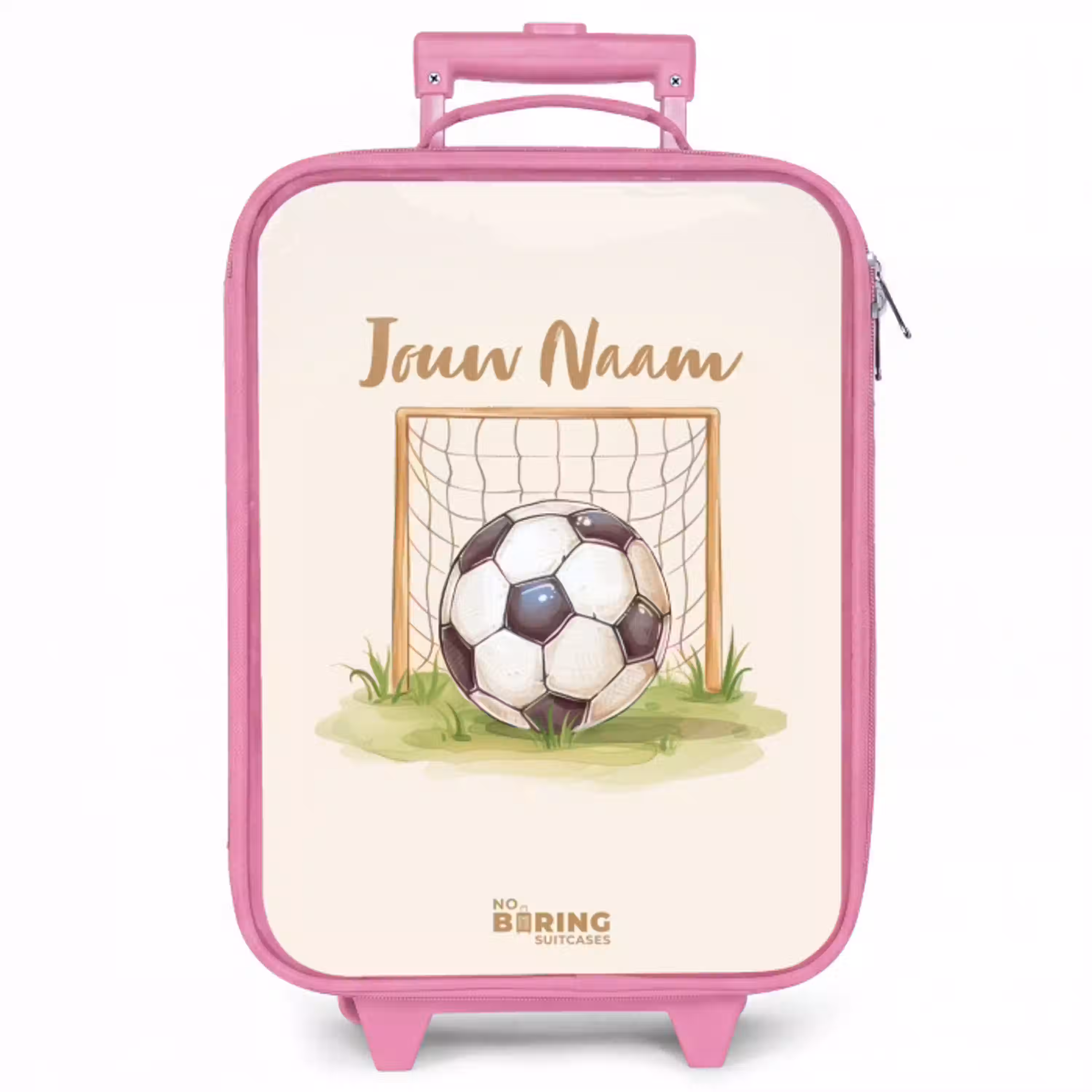 Voetbal in een goal Kinderkoffer - Roze klein -zzz_website3d