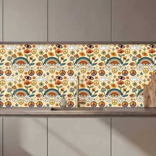 Vintage - Patronen - Zomer keuken achterwand 2 middel 871 zz_3dshopping