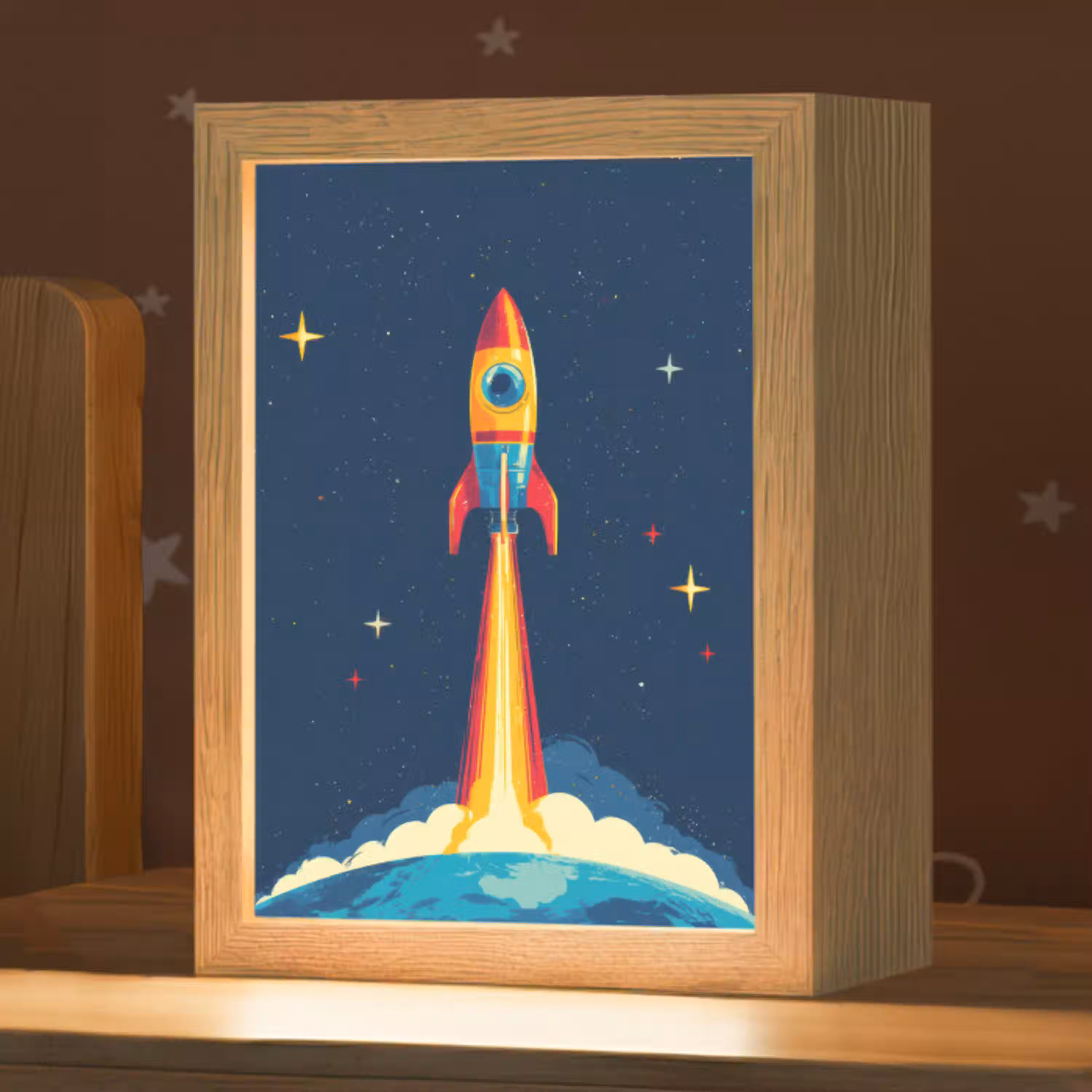 Raket - Rookwolken - Ruimte Light Box met kabel klein -zzz_3d_website
