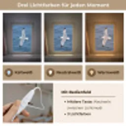 Zeemeeuw - Oceaan - Blauw Light Box met kabel (Kinderlampje) klein -USP_lichtkleurDE
