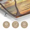 Strand - Horizon - Zonsondergang - Palmboom - Zee plexiglas 5mm klein -sfeer2
