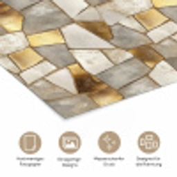 Mozaïek - Marmer - Goud poster papier klein 62 -tcloseup_DE