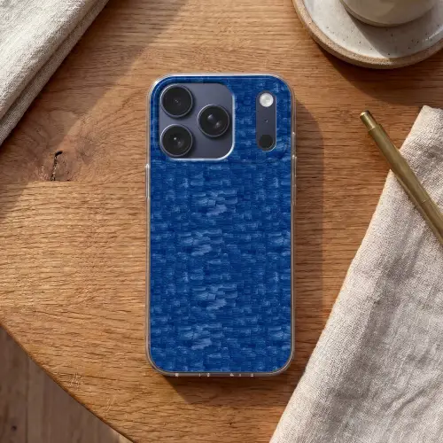 Verf - Strepen - Blauw Telefoonhoesje iPhone 17 Pro klein 878 -sfeer1