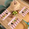 Ingrediënten - Lepels - Hout - Roze Placemat vinyl groot -zzsfeer5_Kitchenyeah-website