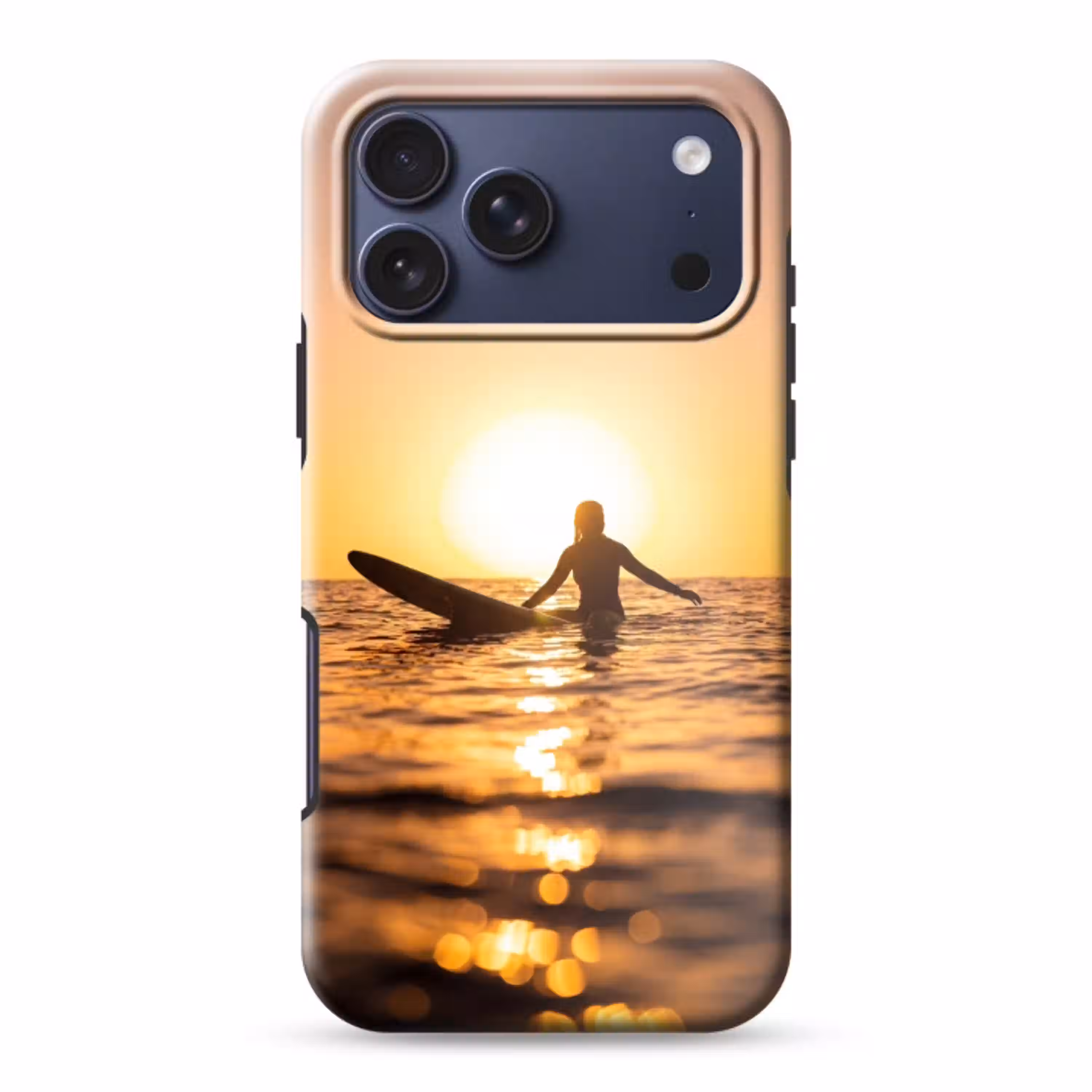 Persoon - Surfen - Zonsondergang - Zee - Oranje Toughcase MagSafe Apple iPhone 17 Pro Max klein -3d