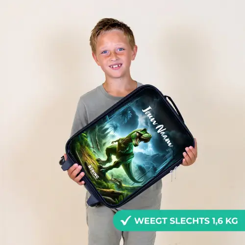 Junglosaurus Kinderkoffer - Zwart klein -sfeer4_NL