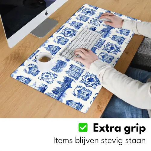 Huizen - Schepen - Blauw Muismat XXL klein 681 -sfeer3