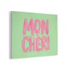 Mon cheri - Groen - Roze PET vilt klein -3d