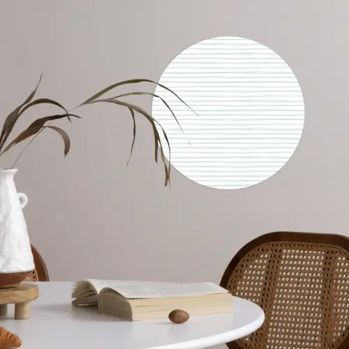 Zee - Sfeer - Strepen - Groen Wandcirkel behangsticker klein 186 -sfeer3