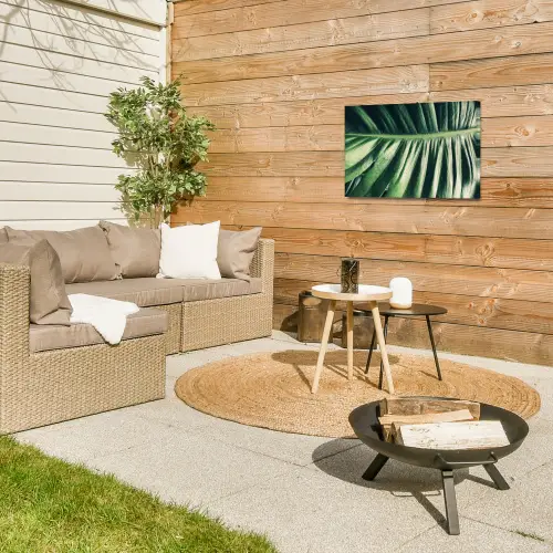 Bladeren - Tropisch - Jungle Tuinposter op houten frame 2 cm dik klein -sfeer2