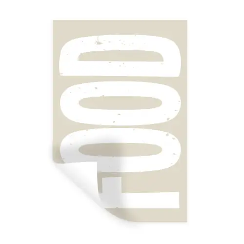 Food - Eten - Decoratie - Japandi Muursticker klein -3d