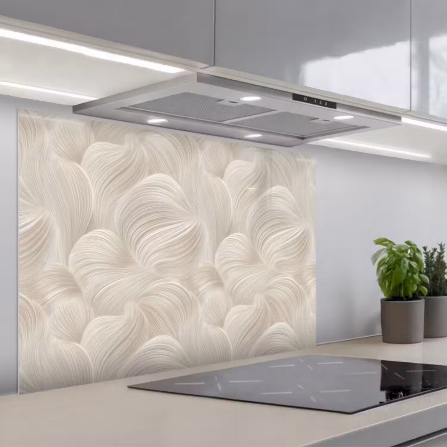 Spritzschutz Küche - Lines - Ventilator - Beige