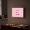 Love - Quote - Moeder - Rood Light Box met batterij (Wandlamp) middel -sfeer1