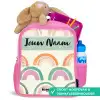 Regenboog - Pastel - Patroon Kinderrugzak - Roze middel -inhoud_NL