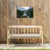 Waterval - Bomen - Bergen Tuinposter op houten frame 2 cm dik klein -sfeer4