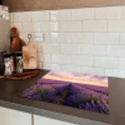 Landschap - Lavendelveld - Paars Inductie beschermer vinyl 3mm middel -sfeer3
