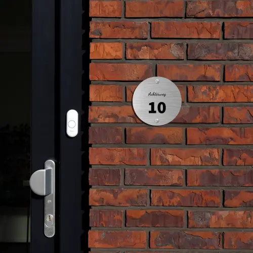Metaal - Klassiek Naambord Rond klein -sfeer1-rond-XS