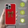 Strik - Sierlijk - Panter - Rood Hoesje iPhone 16 Pro Max met koord klein -sfeer2_NL