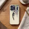 Specht - Bloemen - Paars Telefoonhoesje iPhone 17 Pro klein -sfeer1