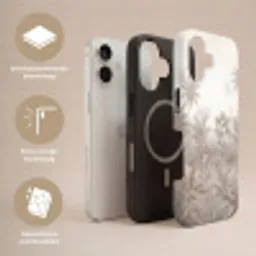 Jungle - Tropisch - Natuur -Vintage - Beige Toughcase MagSafe Apple iPhone 17 klein -USP_Lagen_NL