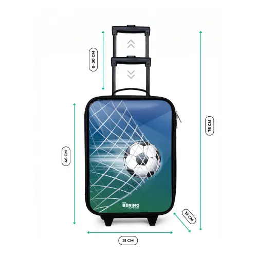 Bal in het goal Kinderkoffer - Zwart klein -productfoto_formaten