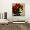 Vrouw - Appels - Rood - Bladeren plexiglas 5mm klein -sfeer1