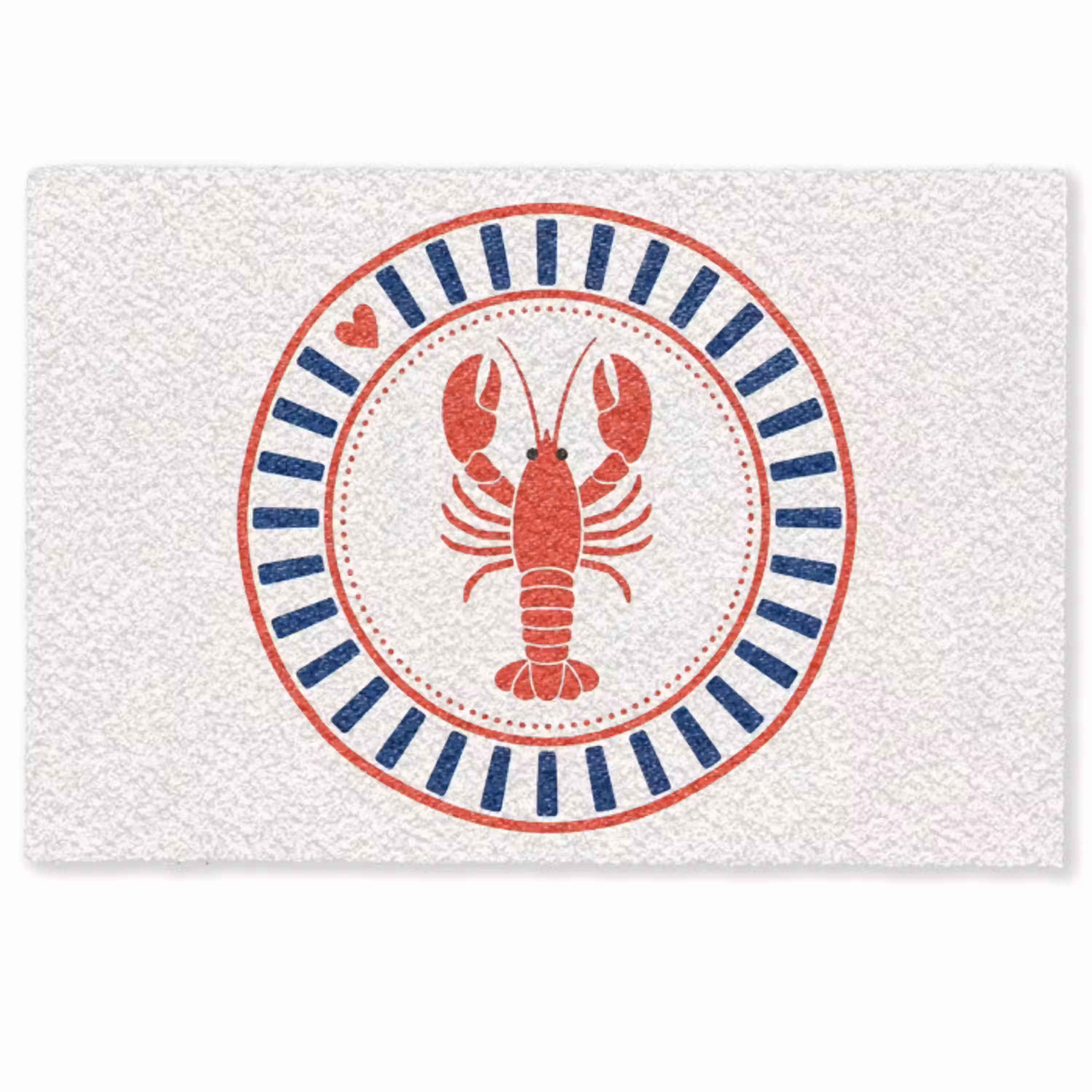 Zeeleven - Kreeft - Embleem - Grafisch - Rood Deurmat klein -zkaufland3d