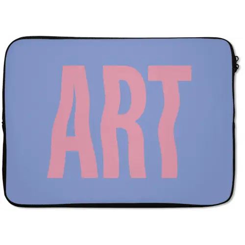 Art - Roze - Blauw laptophoes neopreen klein -zkaufland3dotto