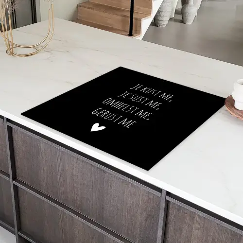 Quotes - Maaike Ouboter -  Je kust me je sust me - Spreuken Inductie beschermer vinyl 3mm middel -sfeer8