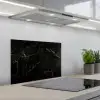 Zwart marmer - Gouden aders - Klassiek keuken achterwand spatscherm klein -3d_schuin