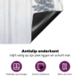 Bos - Bomen - Mist - Natuur - Illustratie - Grijs Inductie beschermer vinyl 3mm klein -zzzzzzz-cc-onderkant