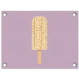 Beige - Ijsje - Spikkels tuinposter los doek klein -3d