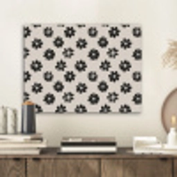 Grafisch - Madeliefjes - Zwart - Beige PET vilt klein 837 -sfeer1