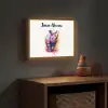 Neushoorn - Kleurrijk - Verf - Dieren Light Box met batterij (Wandlamp kind) middel -sfeer5_kind