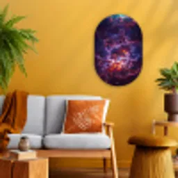 Space - Stars - Abstract - Colorful Wandcirkel Ovaal Forex klein -sfeer4
