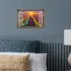 Doorkijk - Bloemen - Tulpen - Kleurrijk - Zonsondergang poster papier klein -sfeer2