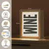 Zwart - Wijn - Decoratie - Vintage Light Box met kabel (Wandlamp) klein -USP_websiteoverzichtNL
