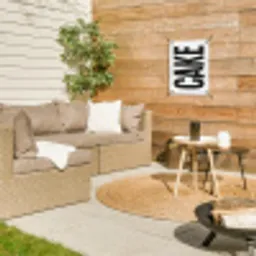 Zwart - Cake - Eten - Decoratie tuinposter los doek klein -sfeer4