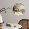 Winter - Sneeuw - Huis - Natuur Wandcirkel behangsticker klein -sfeer3