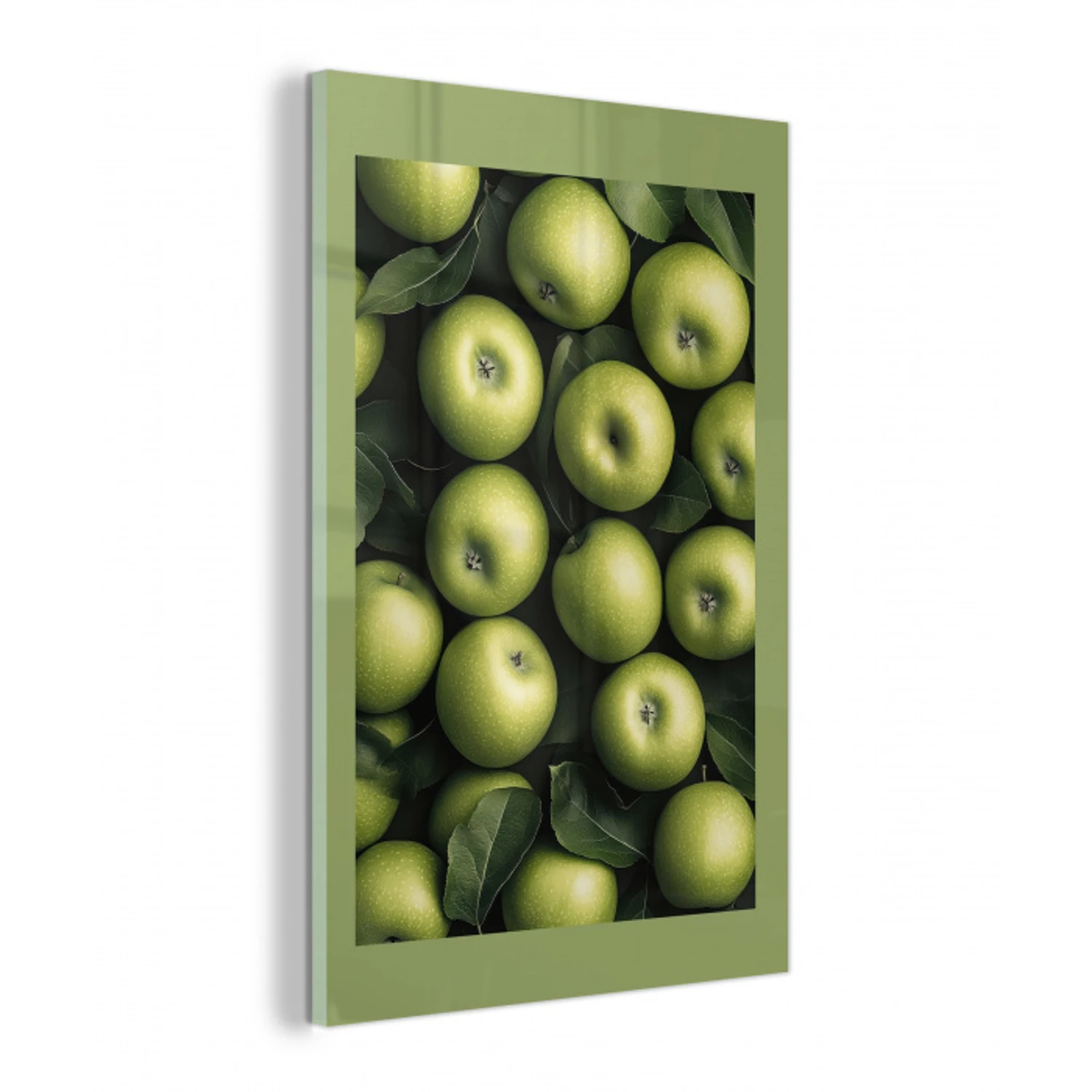 Appels - Groen - bladeren plexiglas 5mm klein -z3d