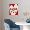 Lucky - Hart - Rood poster papier klein -sfeer3