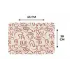 Beige - Vormen - Rood - Patroon Placemat vinyl groot 368 -specs