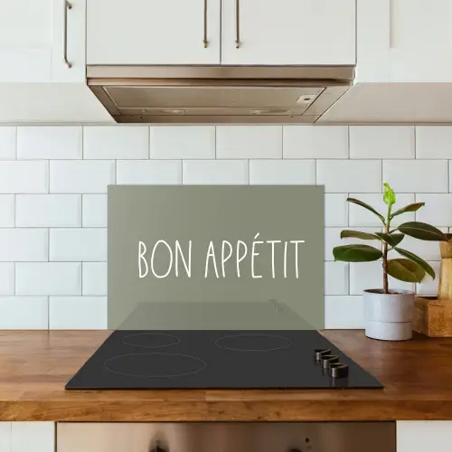Spreuken - Bon appétit - Quotes - Eet smakelijk - Eten keuken achterwand spatscherm klein -sfeer2
