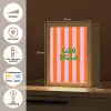 Strepen - Oranje - Verticaal - Ciao bella Light Box met kabel (Tafellamp) klein -USP_NL