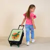Dino - Natuur - Groen Kinderkoffer - Zwart klein -sfeer1